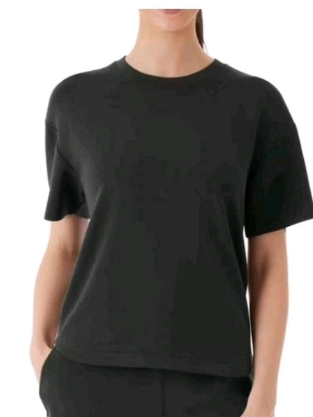 Member's Mark Women's Sandwash Short Sleeve T-Shirt Pale Black XL - A03